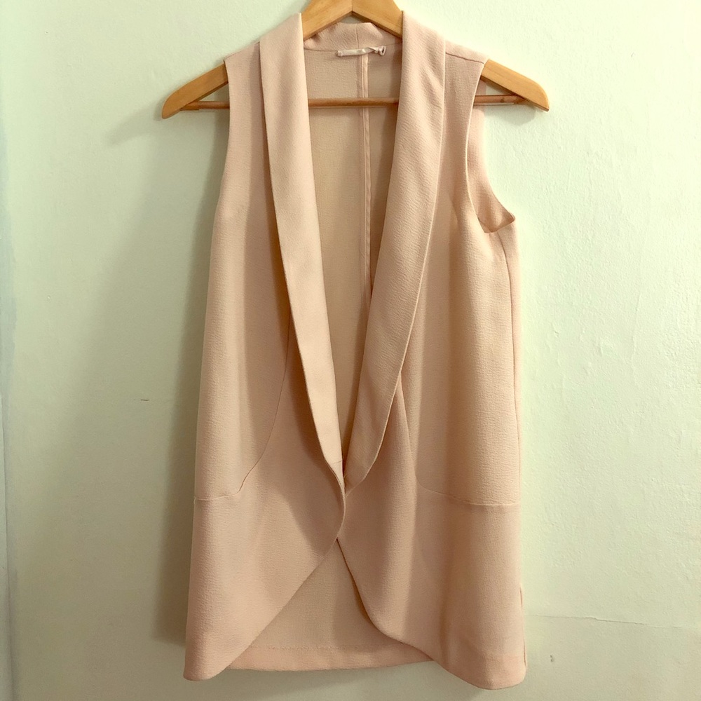 Lush Sleeveless Collard Vest